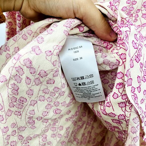 GANNI pink floral wrap blouse - Picture 5 of 6